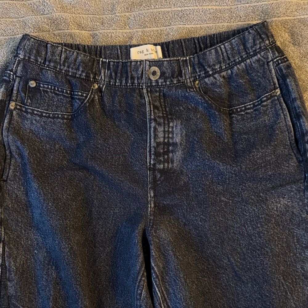 rag & bone Women's Flare Jeans in Dark Blue